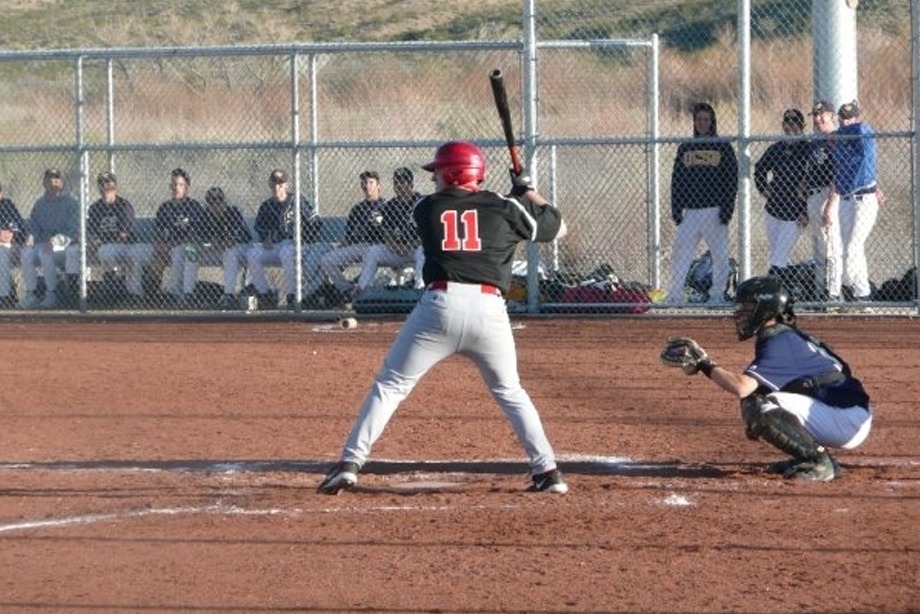 Baseball palyer getting ready to swing at a pitch