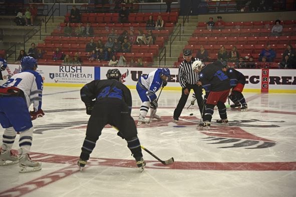 people play hockey