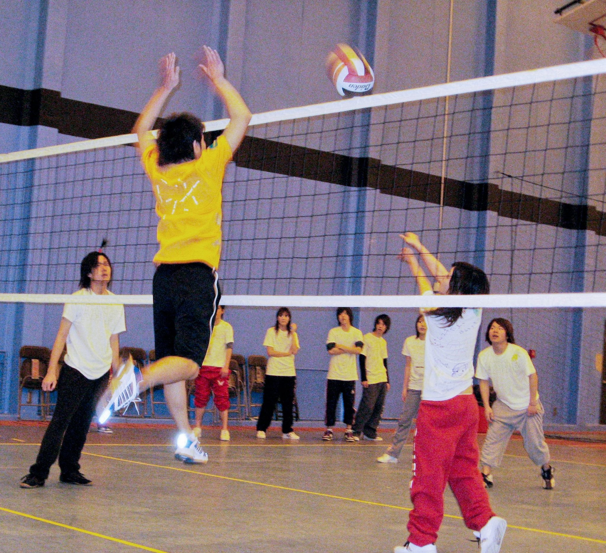 Volleyball in the gym