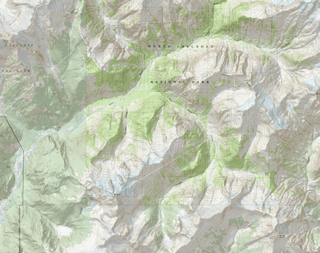 Topographical map from CalTopo Free online maps