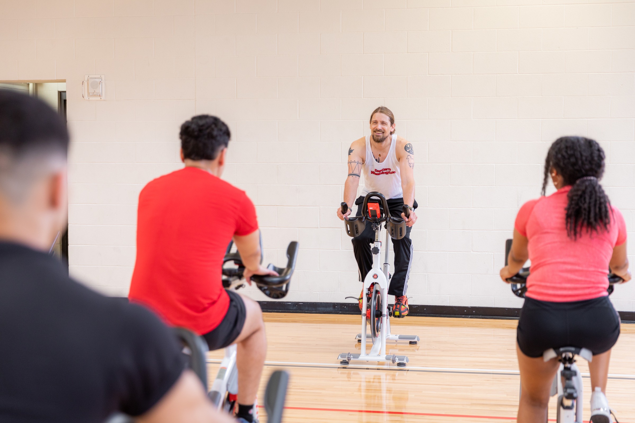 People on machine bikes