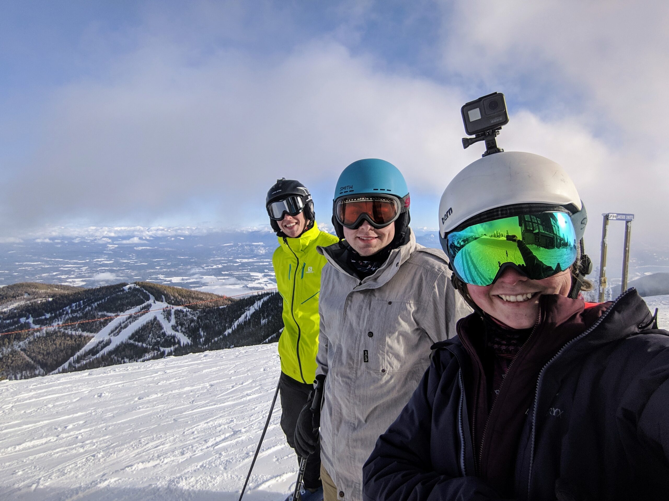 Skiers on a mountain