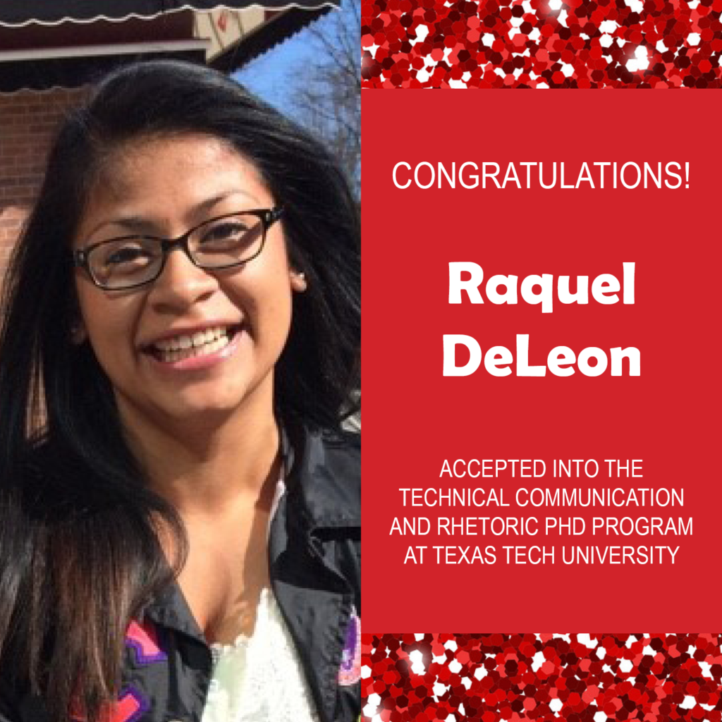 Raquel DeLeon Accepted into PhD Program at Texas Tech