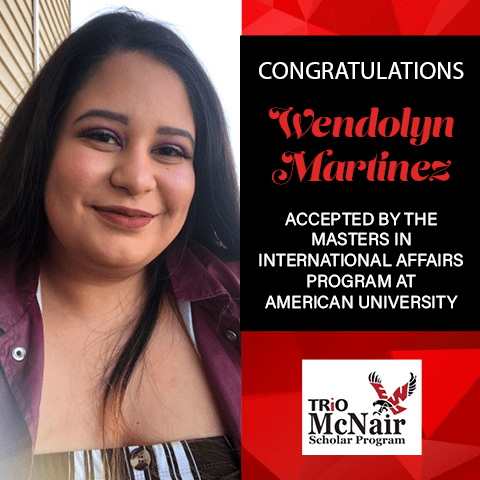 Wendolyn Martinez Graduate School Acceptances 2021 AU