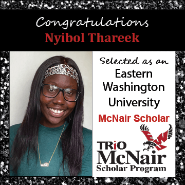 Nyibol Thareek McNair Scholar Announcements 2021