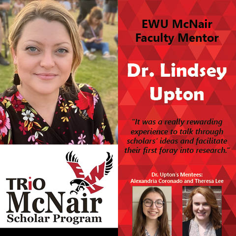 EWU McNair Faculty Mentor, Dr. Lindsey Upton, 