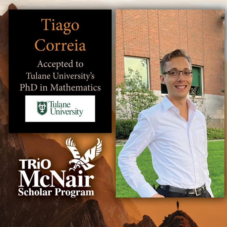 McNair Scholar Tiago Correia Accepted to Tulane University’s PhD in Mathematics