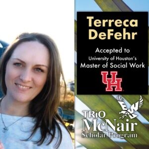 Terreca DeFehr University of Houston MSW 2024 Acceptance Offer