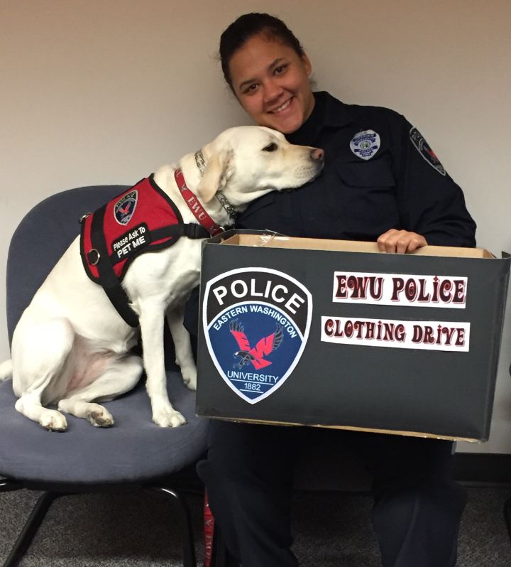 Officer Archie implemented a clothing drive.