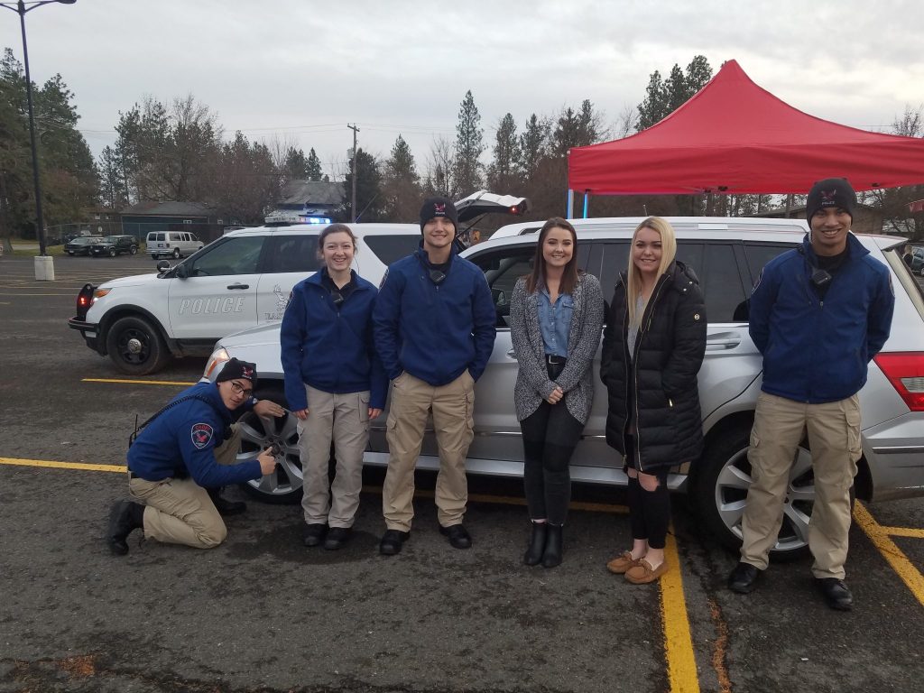 Cadets checking EWU community vehicles