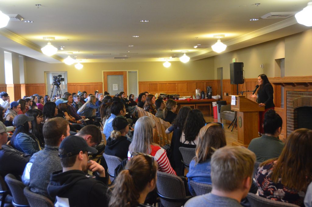 Deborah Parker speaks to EWU Students